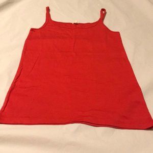 J. Crew Basic 100% Cotton Tank Top In Red Women’s Size XL
